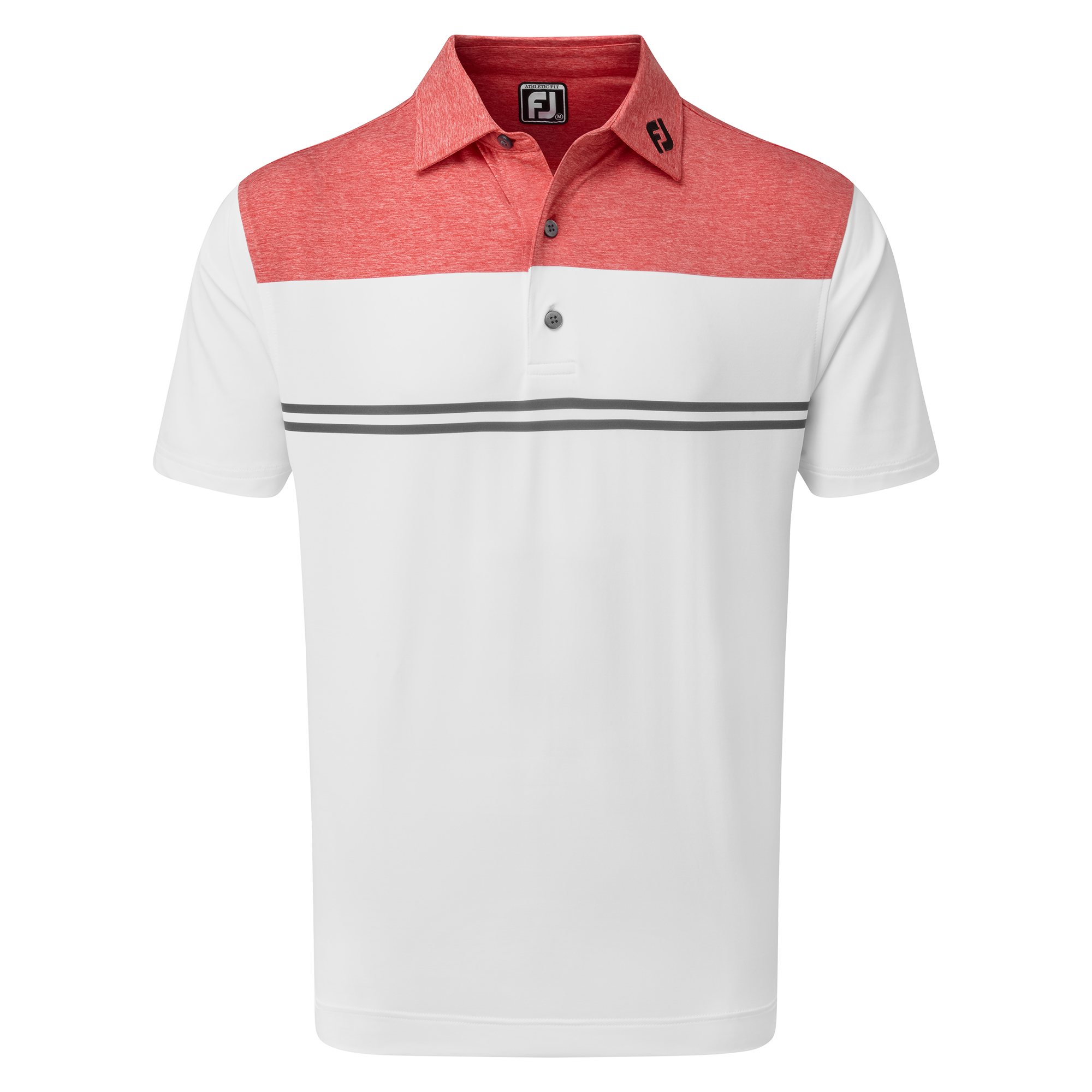 Heather With & Charcoal Heather Colour Block Lisle