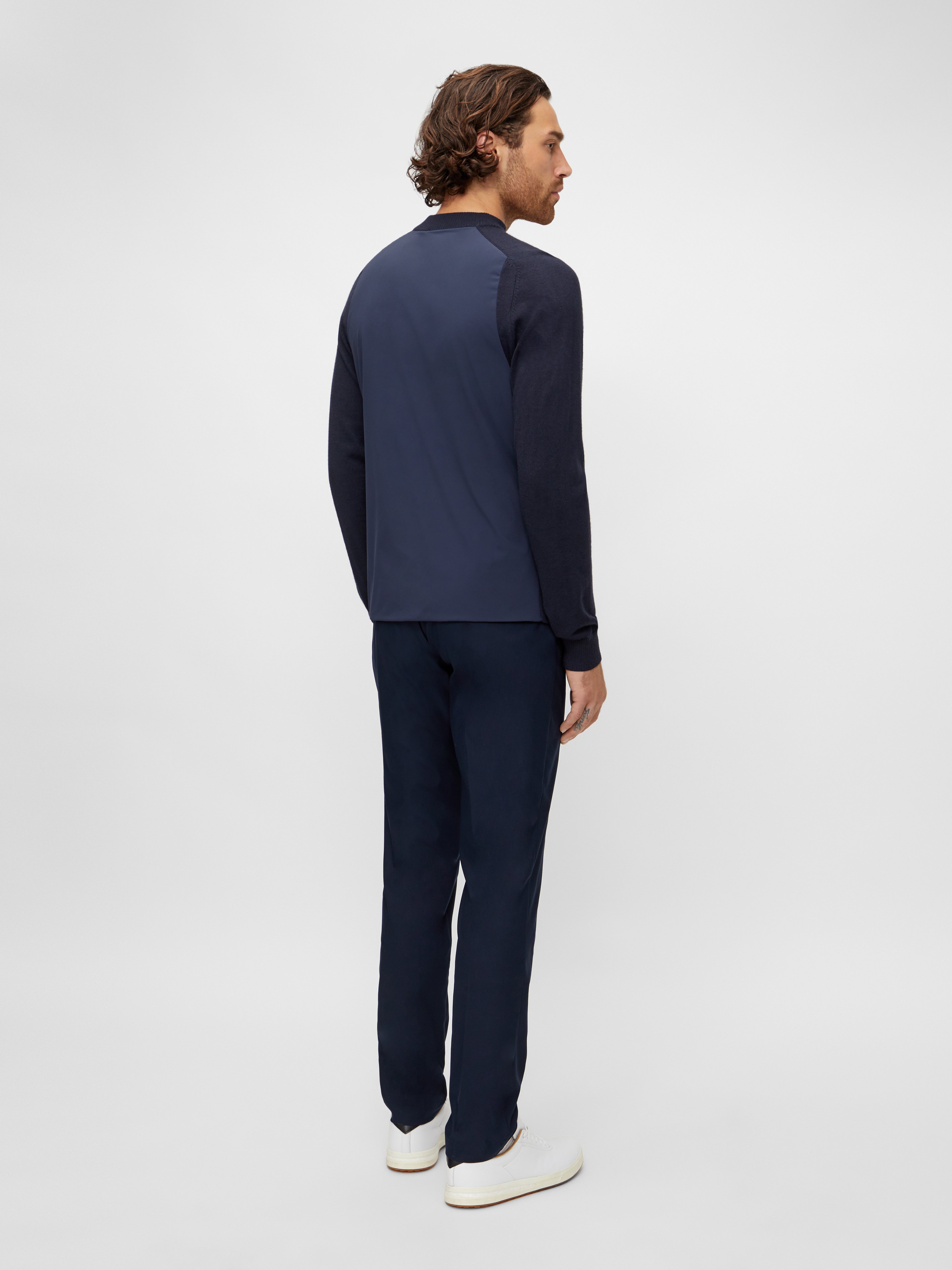 'Knit Hybrid' Collarless Golf Jacket - MEN / AW20