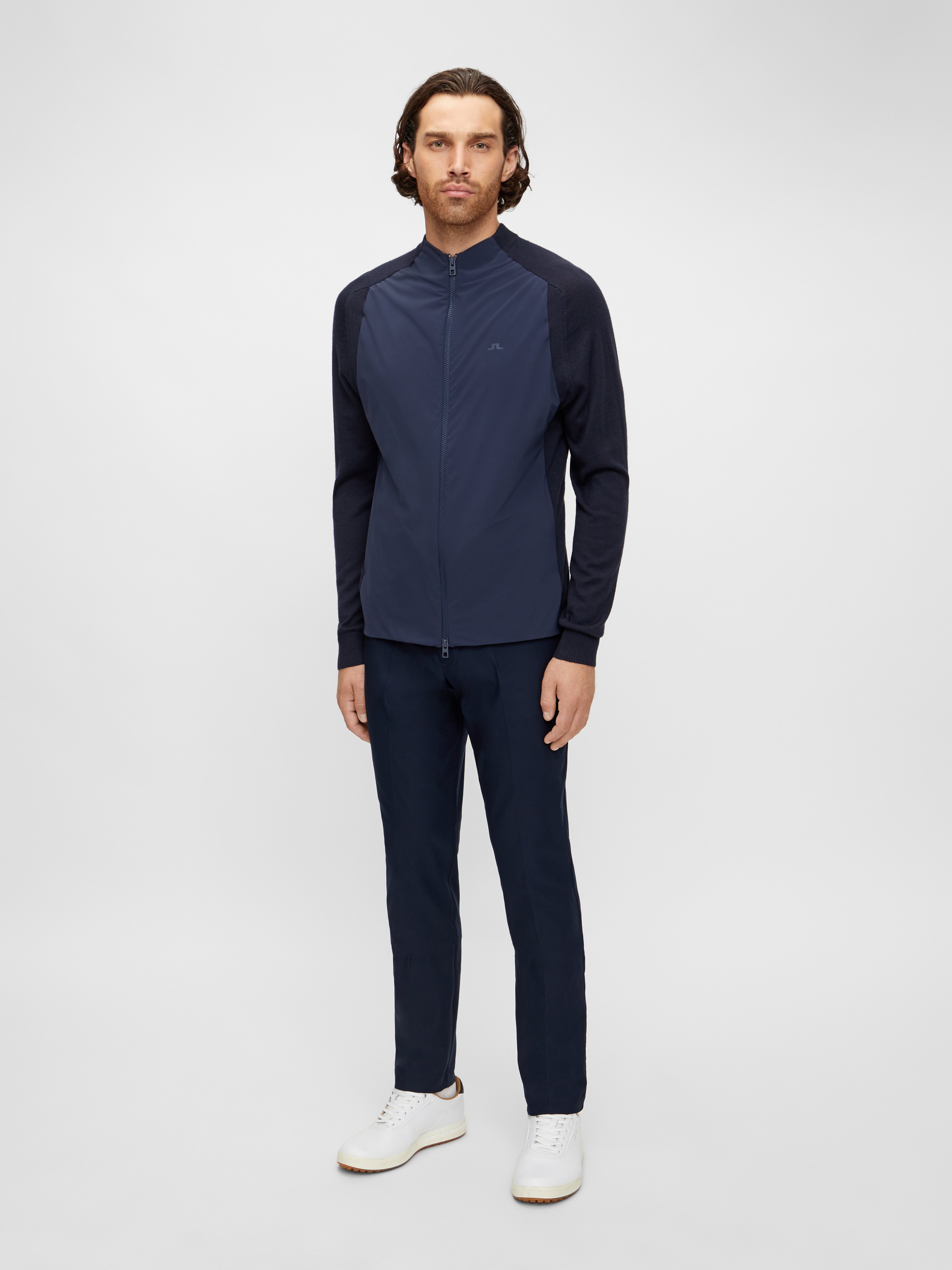 'Knit Hybrid' Collarless Golf Jacket - MEN / AW20